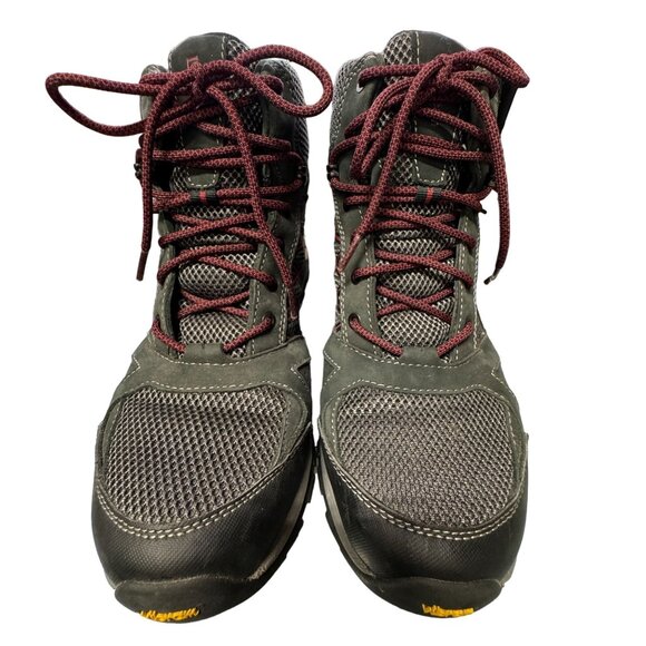 LL Bean Hiking Boots Mens 9 M Gray Suede Gore Tex Vibram Megagrip Sole BDP Trans - Picture 2 of 16